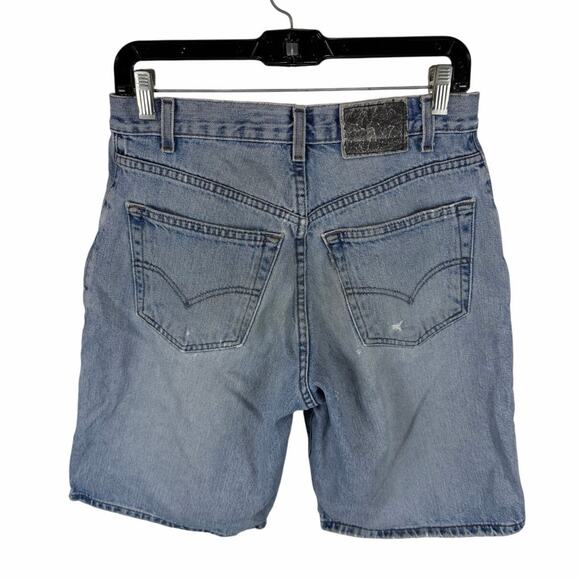 Vintage 90s Levi’s Silvertab Denim Shorts Baggy Distressed Light Wash Size 30 - Picture 2 of 16
